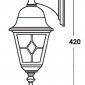 Настенный фонарь Oasis Light уличный QUADRO M lead GLASS 79902MlgG Bl