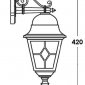 Настенный фонарь уличный Oasis Light QUADRO M lead GLASS 79902MlgW/02 Bl